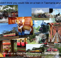Great Rail Experiences  Tasmania Tour 2017 - Accommodation VIC