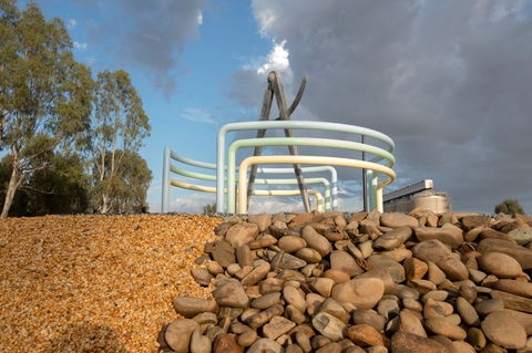 Lyrics, Landscapes And Lintels - Leeton Public Art Trail - Accommodation VIC 2