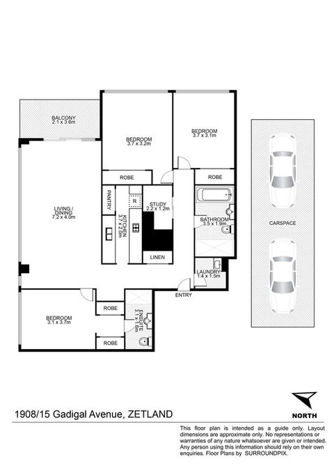 Gadigal Groove - Modern And Bright 3BR Executive Apartment In Zetland With Views - Accommodation VIC 11