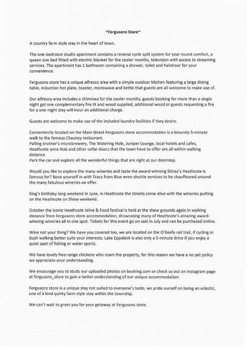 Fergusons Store - Accommodation VIC 1